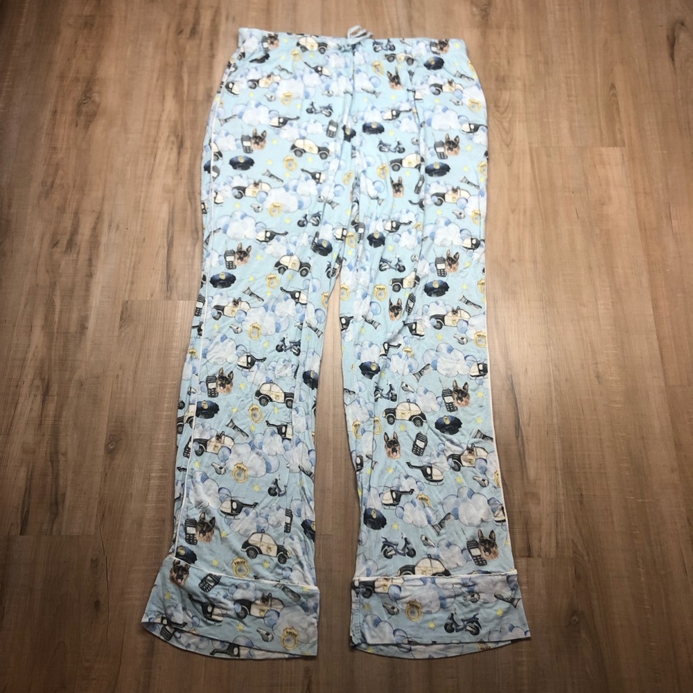 Posh Peanut Police Print Adult Pajamas - Picture 5 of 9